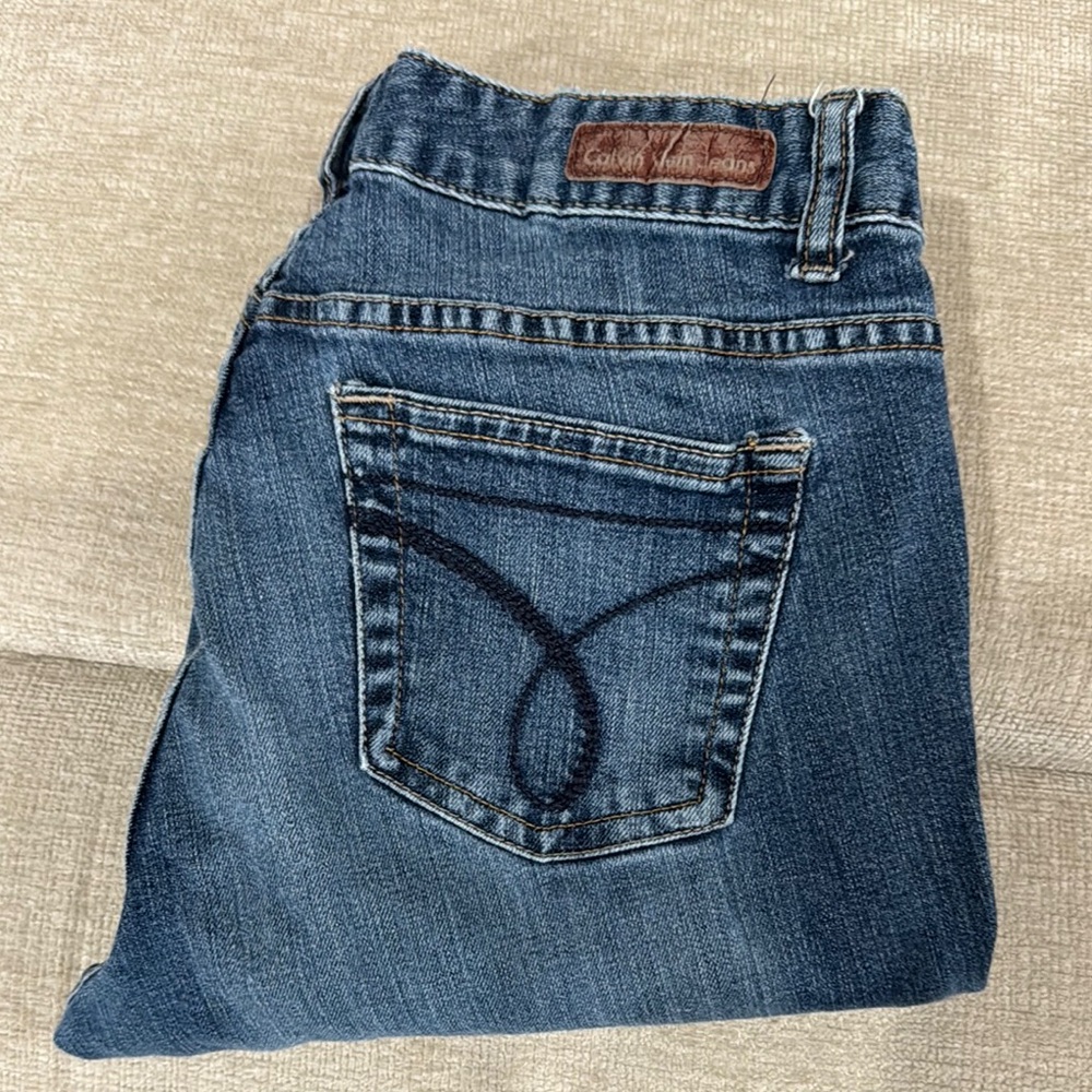 Calvin Klein Blue Denim Jeans ultimate skinny size 10/30 mid rise